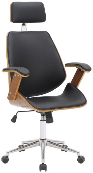 Fotel biurowy Chicago ekoskóra walnut/czarny