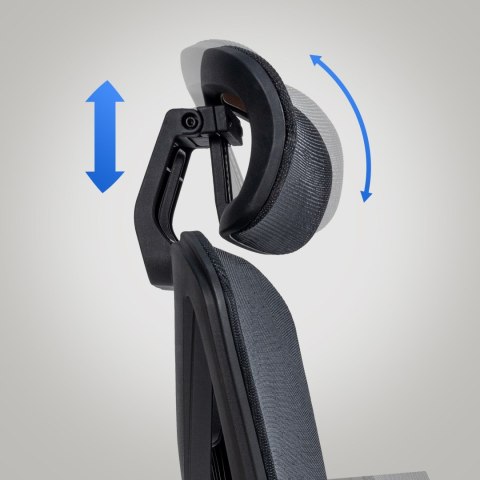 Fotel biurowy Grover czarny z ergonomiczną regulacją
