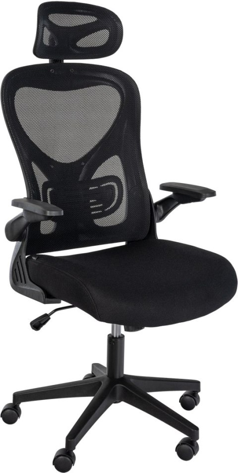 Fotel biurowy Roseburg czarny z ergonomicznymi funkcjami