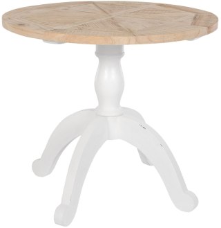 Stolik Roswell 90 cm naturalny z białym stelażem