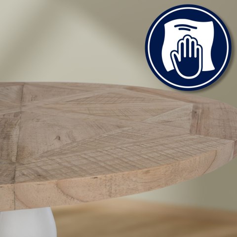 Stolik Roswell 90 cm naturalny z białym stelażem