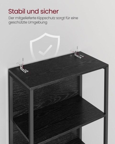 6-poziomowy regał z regulowanym oświetleniem LED, półka ze stalową ramą, 30, 3 x 60 x 178, 6 cm, do salonu, sypialni, gabinetu,