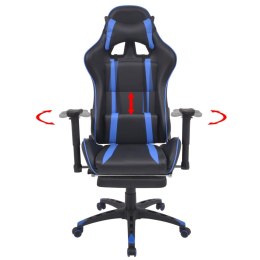  Regulowane krzesło biurowe z podnóżkiem, niebieskie Lumarko!