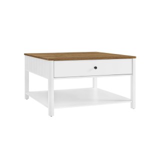 Stolik kawowy z 2 szufladami, 80x80x45 cm