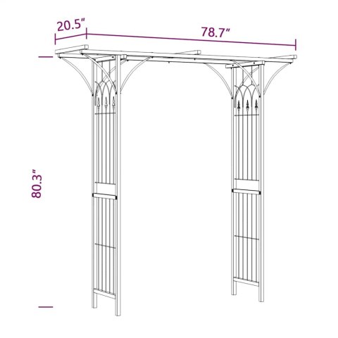  Pergola ogrodowa, 200 x 52 x 204 cm Lumarko!