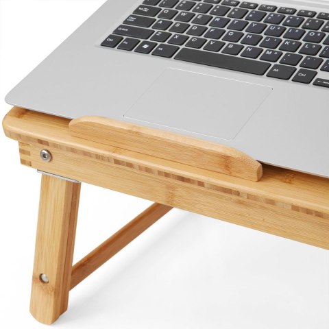 Bambusowy stolik pod laptopa z regulacją wysokości