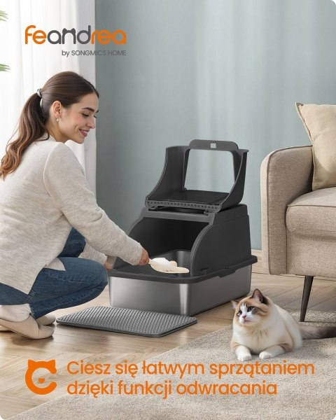Kuweta dla kota z pokrywą, czarny