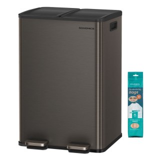 Kosz kuchenny 2 x 30 l czarny jak smoła