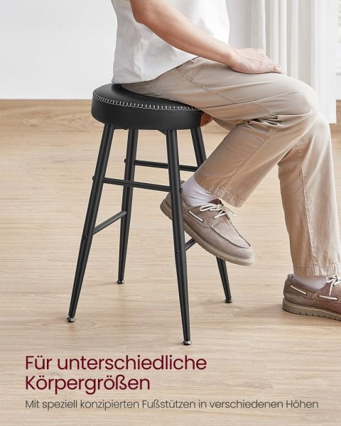 Echo Collection zestaw 2 stołków barowych krzesło barowe krzesło kuchenne sztuczna skóra 30 "wysoka kuchnia jadalnia łatwy monta