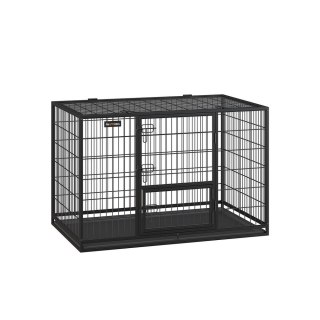 Heavy Duty Klatka dla psa Siatkowa klatka dla zwierząt 107 x 70 x 74,9 cm dla dużych i średnich psów Bezpieczne 2 zdejmowane drz