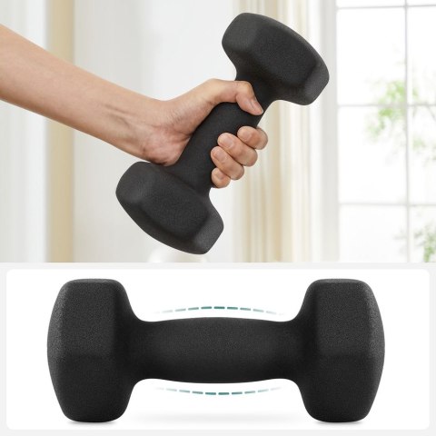 Zestaw 2 hantli 2 x 4 kg, Czarny