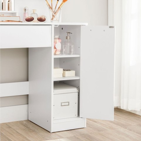 Toaletka , toaletka, toaletka, z lustrem, schowkiem, 1 szufladą, 2 półkami, biały RDT119W01