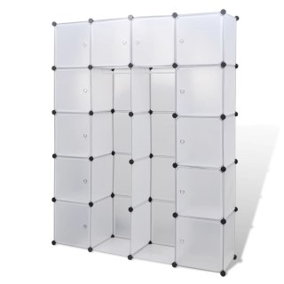  Szafa modułowa z 14 przegrodami, biała, 37 x 146 x 180,5 cm Lumarko!