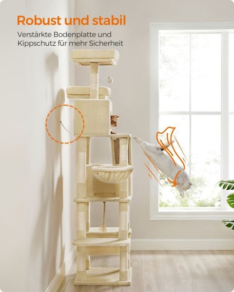 Drapak dla kota XL 206 cm, beżowy