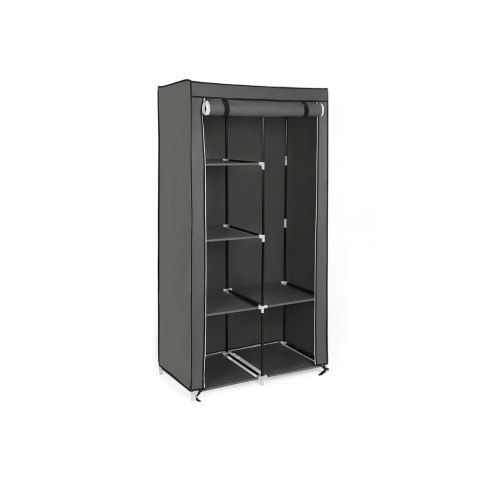 Szafa Materiałowa, Organizer Do Przechowywania Ubrań Z 2 Wieszakami, 6 Półek, Konfigurowalny Projekt, 88 X 45 X 168 Cm, Do Sypia Lumarko!