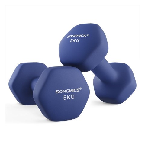 Hantle sześciokątne do użytku domowego z powłoką neoprenową, Czerwony, 2x4 kg, 7x15 cm