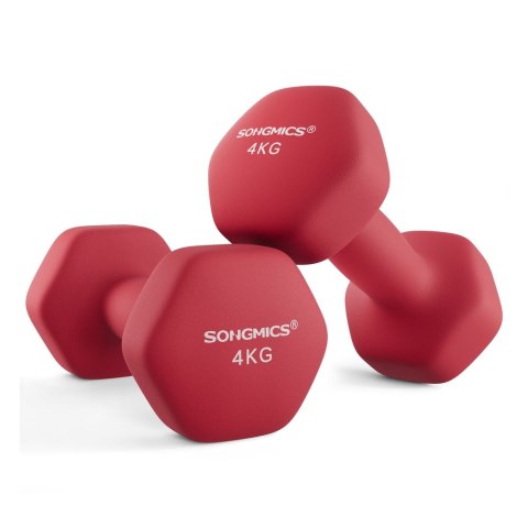 18 zestaw 2 hantli Hantle gimnastyczne winylowe 2 x 1,5 kg SYL63OG, pomarańczowe, 7 x 15 cm