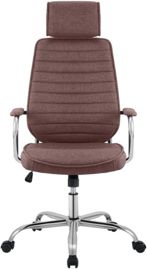 Fotel biurowy Rako brązowy, ergonomiczny, z regulacją