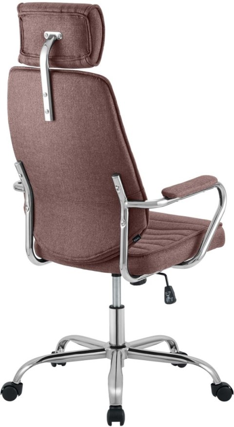 Fotel biurowy Rako brązowy, ergonomiczny, z regulacją
