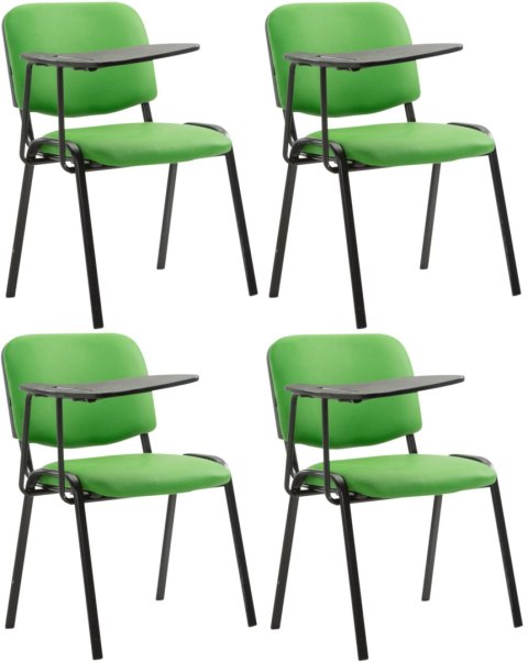 Zestaw 4 krzeseł konferencyjnych Ken z klapką zielony
