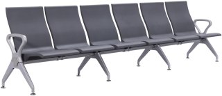 Ławka oczekująca Ermin szara z aluminium i plastiku