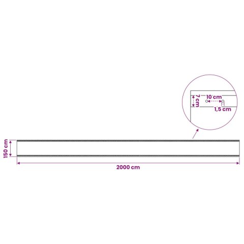  Plandeka Leno, 260 g/m², 1,5x20 m, biała Lumarko!