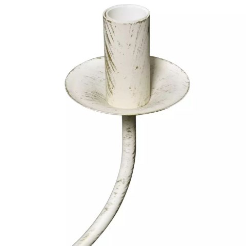  Biały, metalowy żyrandol w starym stylu, 8 żarówek Lumarko!