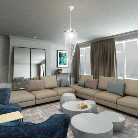  Kryształowa lampa wisząca z abażurem, 22 x 58 cm Lumarko!