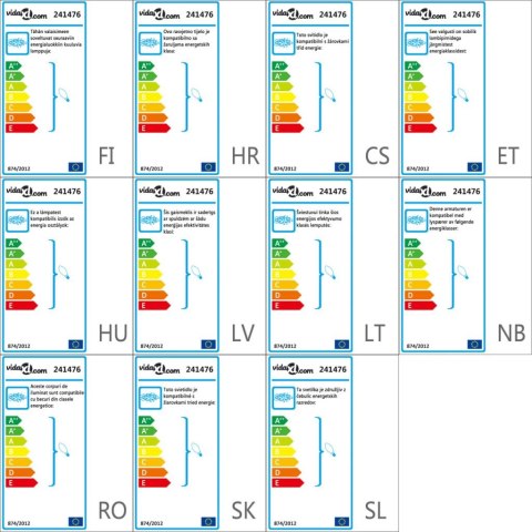  Lampa sufitowa na 5 żarówek E14, biało-przezroczysta Lumarko!