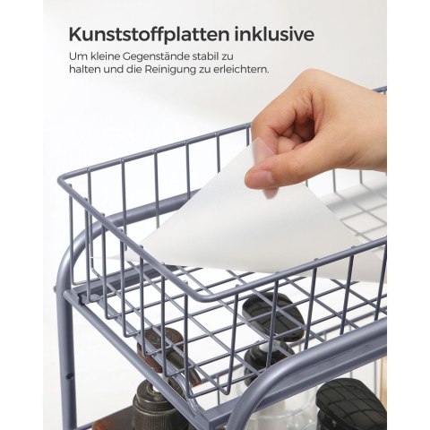 Szafka kuchenna z 2 poziomami, które można ustawiać jeden na drugim, Srebrny metalik, 1