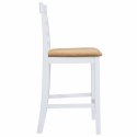  Krzesła barowe, 2 szt., białe, tkanina Lumarko!