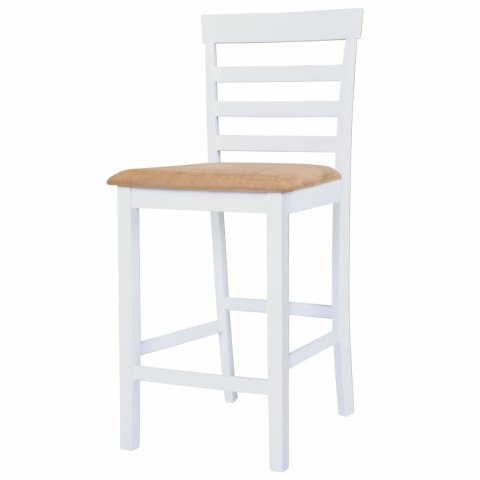  Krzesła barowe, 2 szt., białe, tkanina Lumarko!