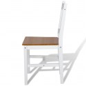  Krzesła stołowe, 4 szt., białe, drewno sosnowe Lumarko!