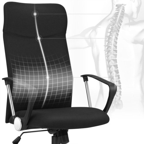 Krzesło biurowe , ergonomiczne krzesło biurowe, krzesło obrotowe, wyściełane siedzisko, pokrycie z tkaniny, regulacja wysokości