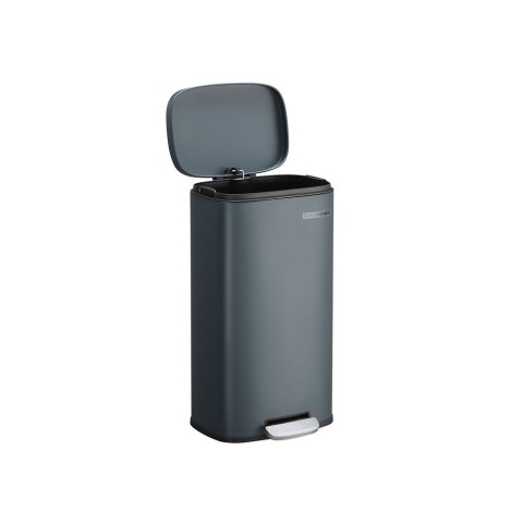 Kosz do kuchni, kosz, 30 L Pedal Bin z plastikowym wiadrem wewnętrznym, pokrywą, miękką zamknięcie, kontrola zapachu, Smoky Grey