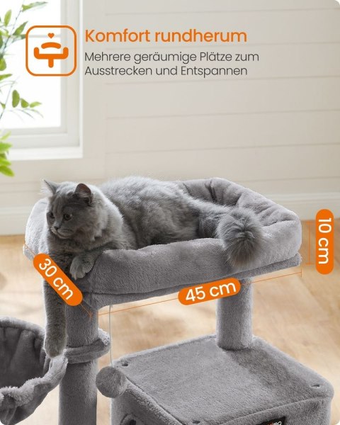 Drapak z dużą platformą widokową, Jasny szary