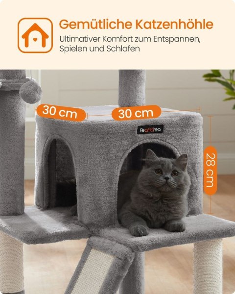 Drapak z dużą platformą widokową, Jasny szary