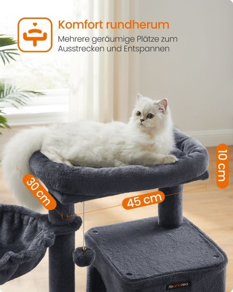 Drapak Dla Kota, Wieża Dla Kota, Poszerzona Grzęda Dla Dużych Kotów, Przydymiony Szary Pct51g Lumarko!