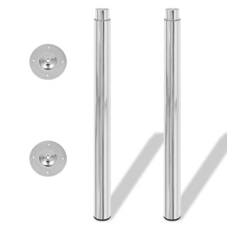  2 teleskopowe nogi do stołu Chrom 710 - 1100 mm Lumarko!