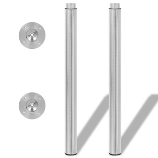  2 teleskopowe nogi do stołu Matowy nikiel 710 mm-1100 mm Lumarko!
