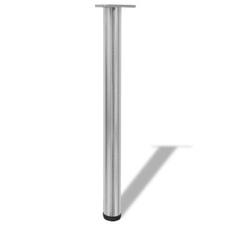  4 Nogi do stołu z regulacją wysokości 710 mm Nikiel Matowy Lumarko!