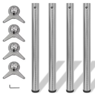  4 Nogi do stołu z regulacją wysokości 710 mm Nikiel Lumarko!