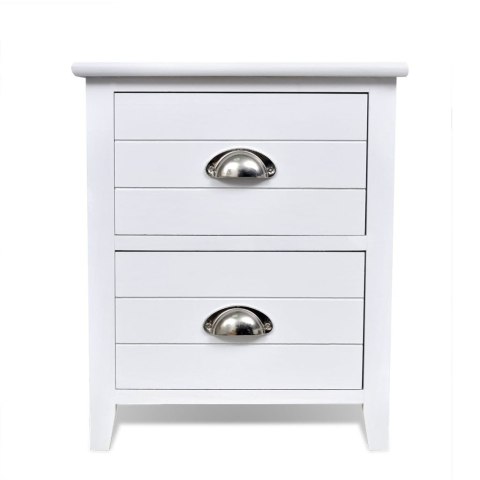  2 białe szafki nocne z 2 szufladami Lumarko!