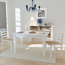  Krzesła stołowe, 2 szt., białe, drewno kauczukowe i aksamit Lumarko!