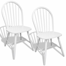  Krzesła stołowe, 2 szt., białe, lite drewno Lumarko!