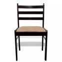  Krzesła stołowe, 2 szt., brązowe, drewno kauczukowe i aksamit Lumarko!