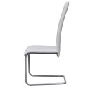  Krzesła stołowe, wspornikowe, 2 szt., białe, sztuczna skóra Lumarko!