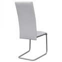  Krzesła stołowe, wspornikowe, 4 szt., białe, sztuczna skóra Lumarko!