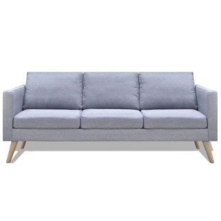  Sofa 3-osobowa, materiałowa, jasnoszara Lumarko!