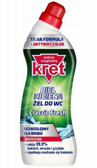 Kret Żel Do Wc Classic Fresh Biel Higiena 750g..
